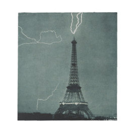 Blixt som slår Eiffel Torn Anteckningsblock