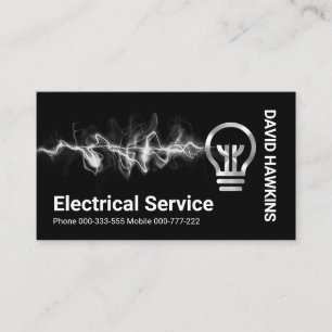 Blixt Strejka Powers Silver Bulb Visitkort