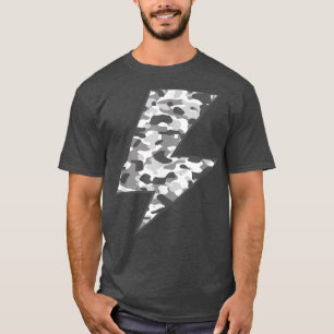 Blixt Svart Camo Graphic Tee Grått Camoufl