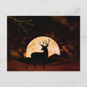 Blixt, Thunder och Buck Full Moon Vykort