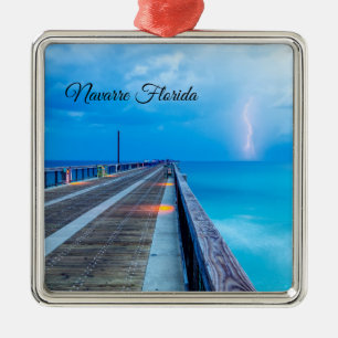 Blixt vid Navarre Beach Pier Ornament