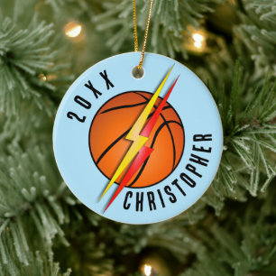 Blixtar Basketboll Jul Julgransprydnad Keramik