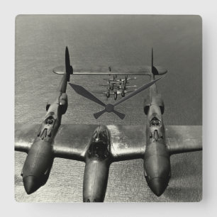 Blixtar för WWII P-38 Fyrkantig Klocka