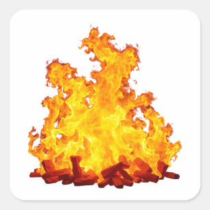 Blixtbrand Fyrkantigt Klistermärke