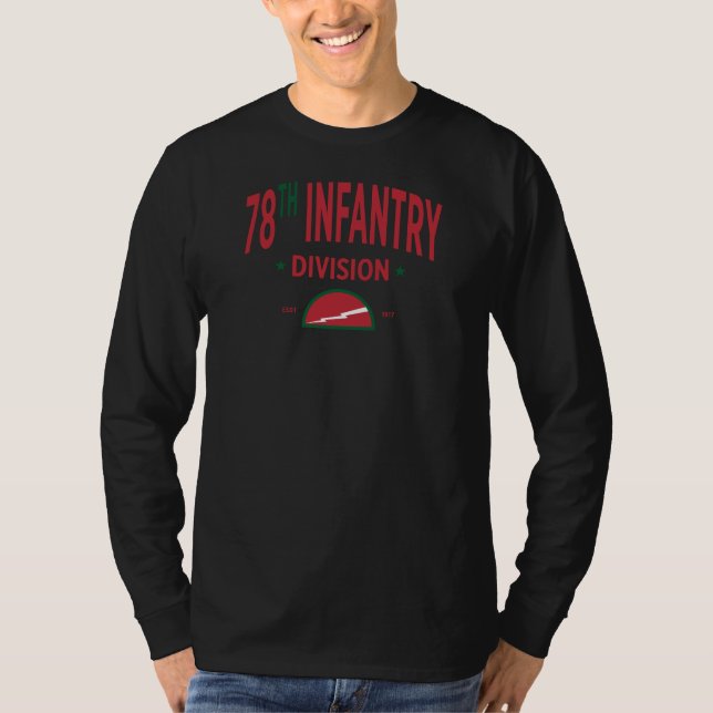 Blixtdivision - 78:e infanteridivisionen Long T Shirt (Framsida)