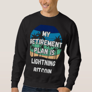Blixten Bitcoin Crypto My Pension Plan är Lig Lång Ärmad Tröja