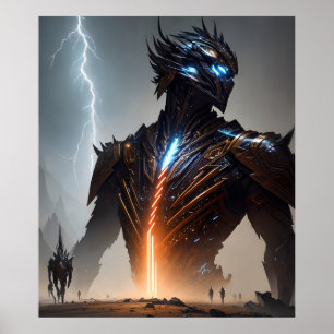 Blixten Cyborg Warrior Poster