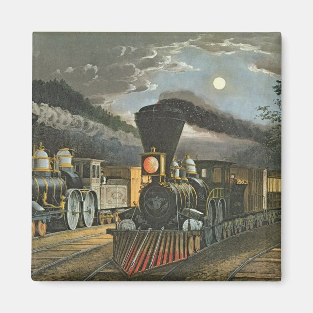 Blixten Express Tåg, 1863 Magnet (Framsidan)