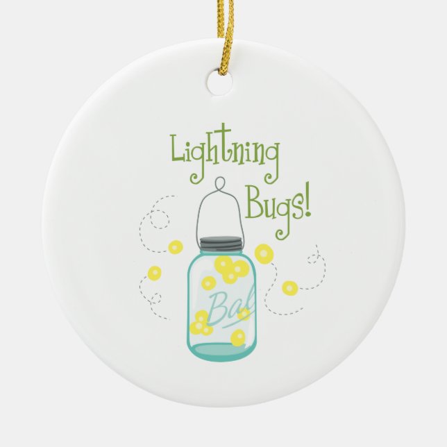 Blixten Kryp Julgransprydnad Keramik (Framsidan)