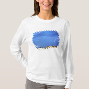 Blixten slår ner i Wildcat Hills nära T-shirt