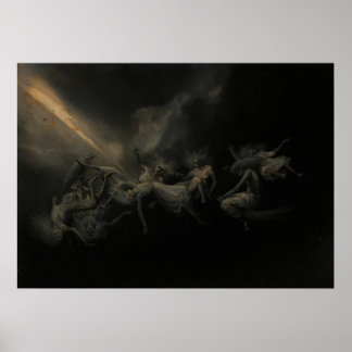 Blixten slog till mot en häxflock, omarbetning poster