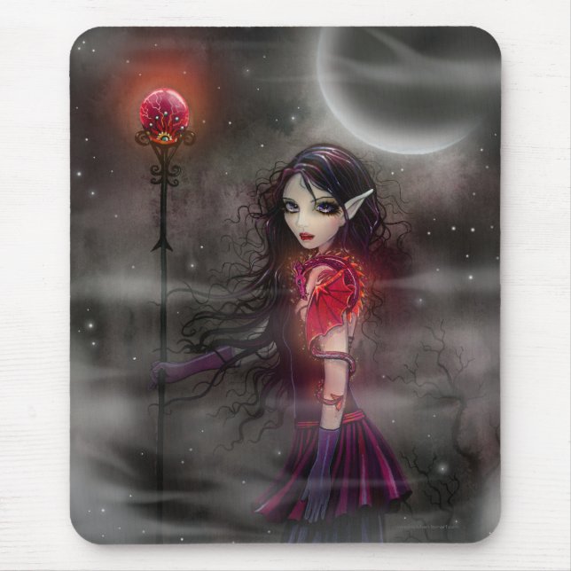 Blixten Stone Fantasy Fairy Dragon Mousepad Musmatta (Framsidan)
