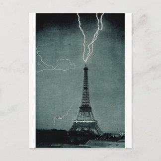 Blixten Strejkas Eiffel Torn, 1902 Vykort