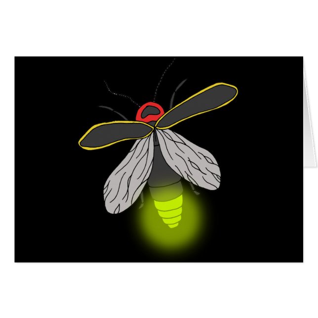 Blixtflygning med kryp hälsningskort (Framsidan Horizontal)