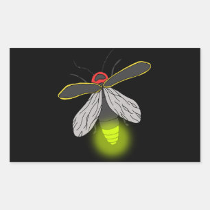 Blixtflygning med kryp rektangulärt klistermärke