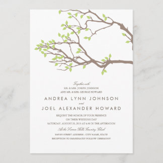 Blixtfull Grenar Bröllop Inbjudningar