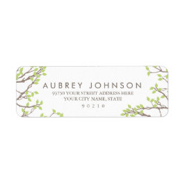 Blixtfull Grenar Bröllop Returadress Etikett