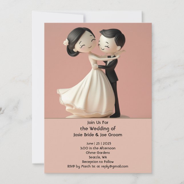 Blixtfull inbjudan till kärlek-bröllop (Framsida)