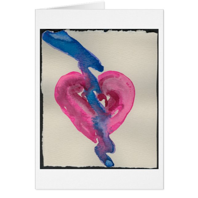 Blixthjärta mig hälsningskort (Framsidan)