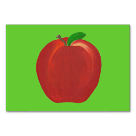 Blixtkort för vuxnor med rött heläpple bordsnummer