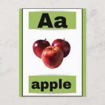 blixtkort med alfabet (med bild i verkligheten)