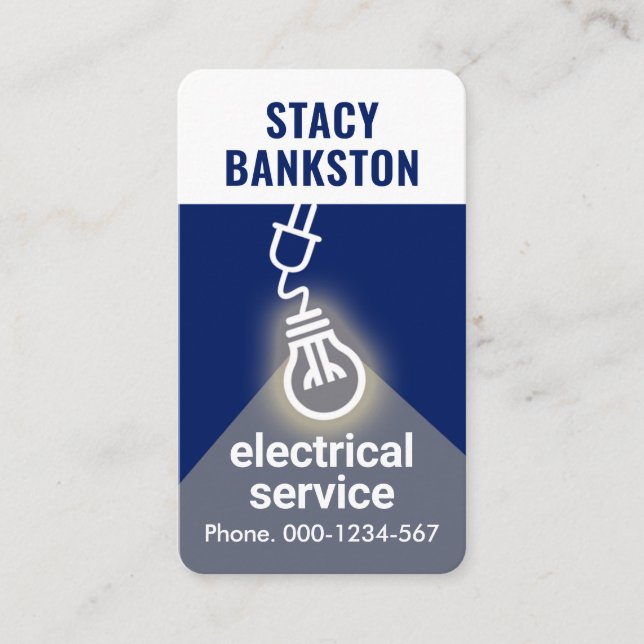 Blixtljusstråle för kreativ visitkort (Framsida)