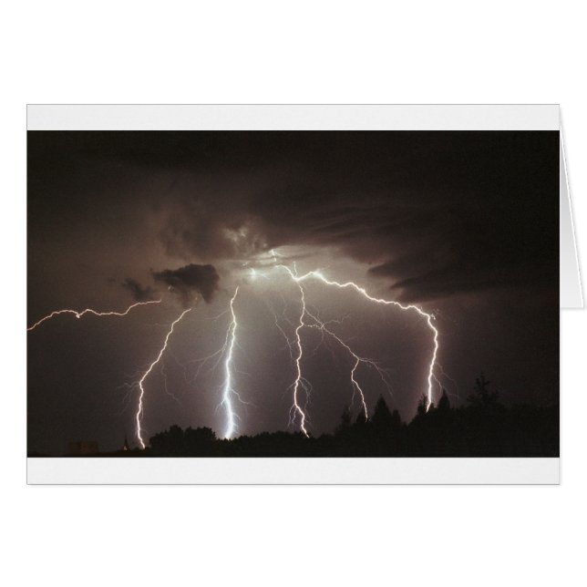 Blixtnedslag Hälsningskort (Framsidan Horizontal)