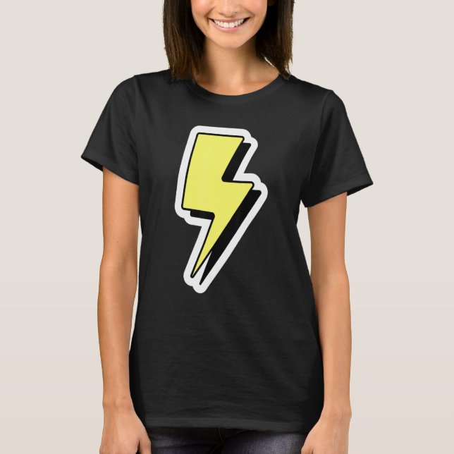 Blixtnedslag, Strejka Tunder Storm Blixtnedslag T Shirt (Framsida)