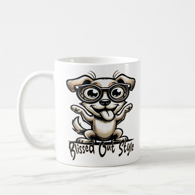 Blixtnedtryckt Hund Kaffemugg (Vänster)
