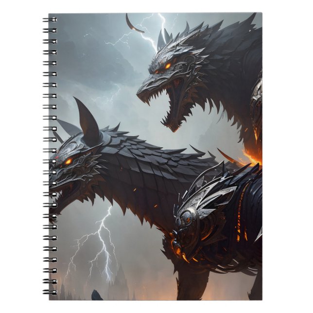 Blixtning Cyborg Vargs Anteckningsbok (Framsidan)