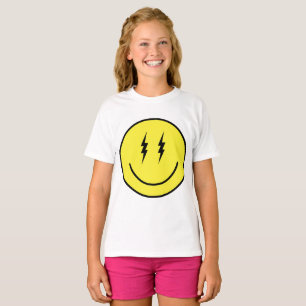 Blixtögon Emoji Gul Ansikte Emoticon T Shirt