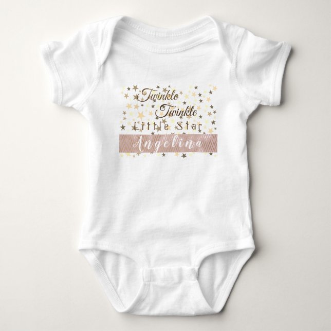 Blixtrande lilla stjärna t shirt (Framsida)