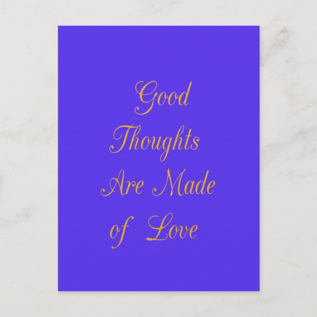 Blixtreflektioner: Bra Tankar i Kärlek Vykort (Framsida)