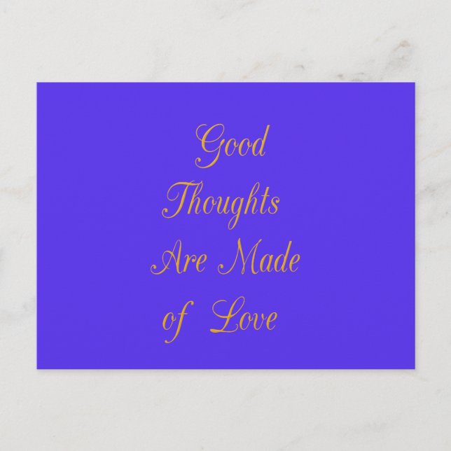 Blixtreflektioner: Bra Tankar i Kärlek Vykort (Framsida)