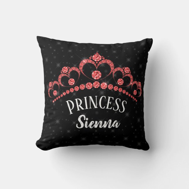 Blixtrosa Diamanttiaras - välj din bakgrund Kudde (Framsida)