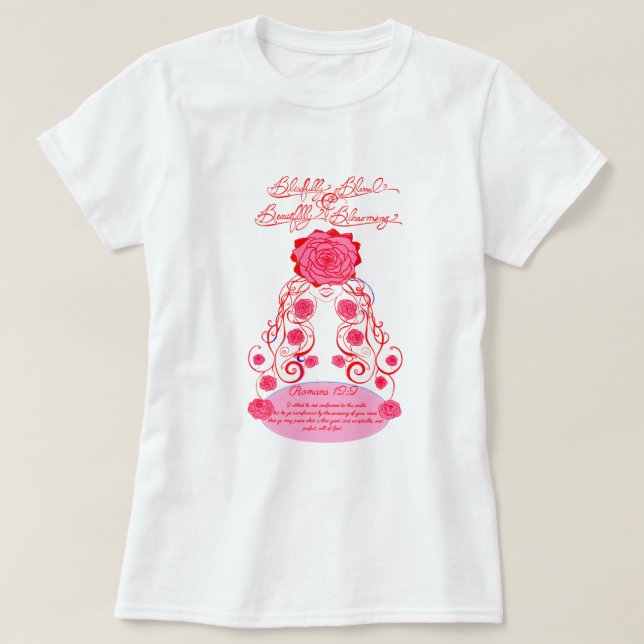 Blixtsnabb bläckfisk och blomning - Blåsning Ro T Shirt (Design framsida)
