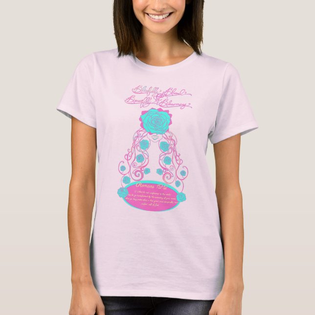 Blixtsnabb bläckfisk och blomning - Blåsning Ro T Shirt (Framsida)