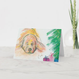 Blixtsnabb Helgdag Dreams Basset Hound-Hund jul Helgkort