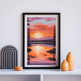 Blixtsnabb övergång, solnedgång poster