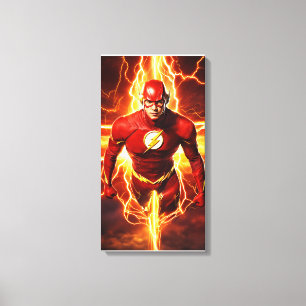 Blixtsnabb superhjälte Canvas Poster – Röd Hastigh