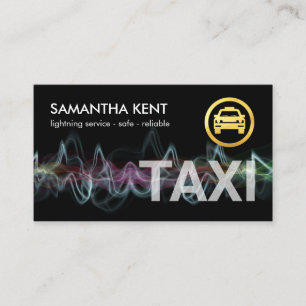 Blixtsnabb taxichaufförservice visitkort