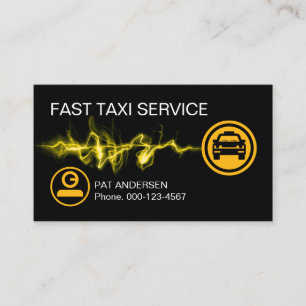 Blixtsnabb taxitjänst körning visitkort