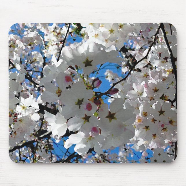 Blixtstarka Blommar Mousepad Musmatta (Framsidan)