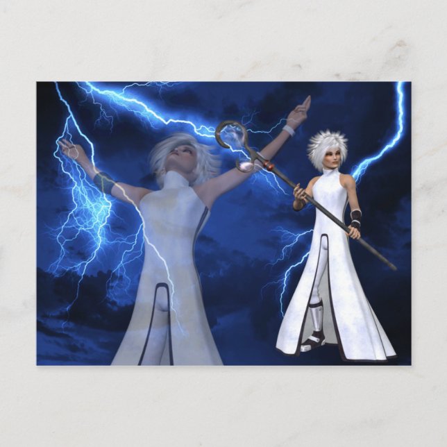 Blixtstorm - Fantasy/Anime Postcards Vykort (Framsida)