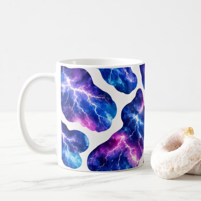 Blixtstorm Galax Mönster Kaffemugg (Med munk)