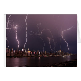 Blixtstorm över Manhattan, NYC Hälsningskort