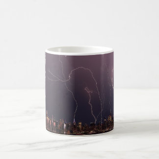 Blixtstorm över Manhattan, NYC Kaffemugg
