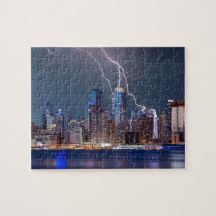 Blixtstorm över New York Pussel