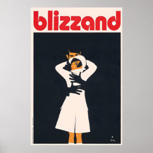 Blizzand-kappa Mode 1960-tal Kvinnor Mode Frankrik Poster