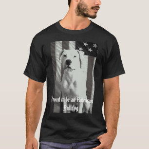 blk och vitt, stolt att vara en amerikanbulldogg tee